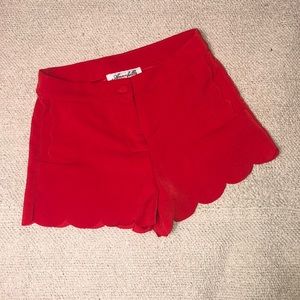 Red shorts